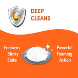 Lemi Shine Lemon Scent Garbage Disposal Cleaner 8.46 oz Powder, Pack of 10