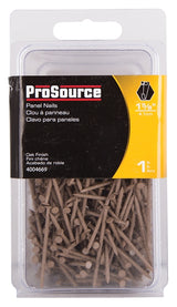 ProSource NTP-171-PS Panel Nail, 15D, 1-5/8 in L, Steel, Painted, Flat Head, Ring Shank, Oak, Pack of 4
