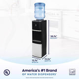 Primo Water Pro 3-5 gal Black Water Dispenser Stainless Steel