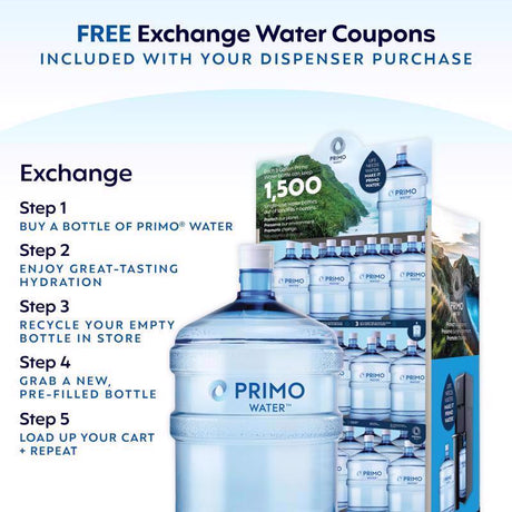 Primo Water Pro 3-5 gal Black Water Dispenser Stainless Steel