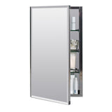 Zenna Home 26 in. H X 15 in. W X 5 in. D Rectangle Medicine Cabinet/Mirror