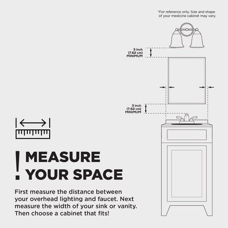 Zenna Home 25.75 in. H X 29.63 in. W X 4.5 in. D Rectangle Tri-View Medicine Cabinet