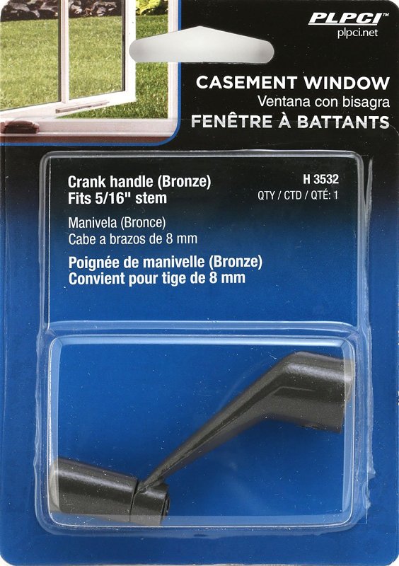 Prime-Line H 3532 Crank Handle, 2-11/16 in Projection, Zinc, Bronze