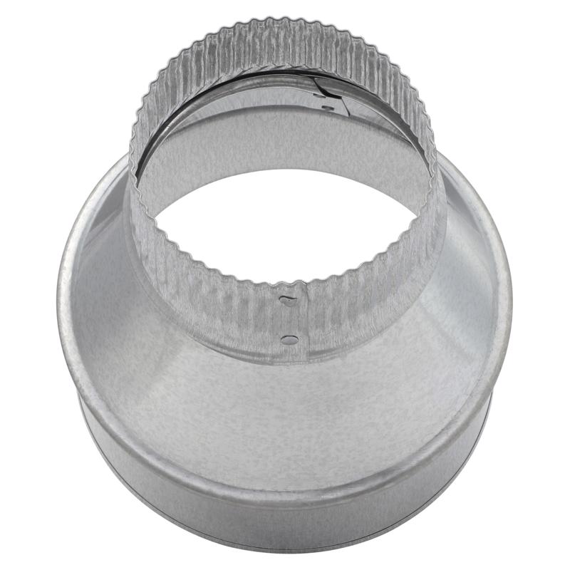 Imperial 6 in. D X 4 in. D Galvanized Steel Furnace Pipe Reducer