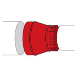 Imperial 6 in. D X 4 in. D Galvanized Steel Furnace Pipe Reducer