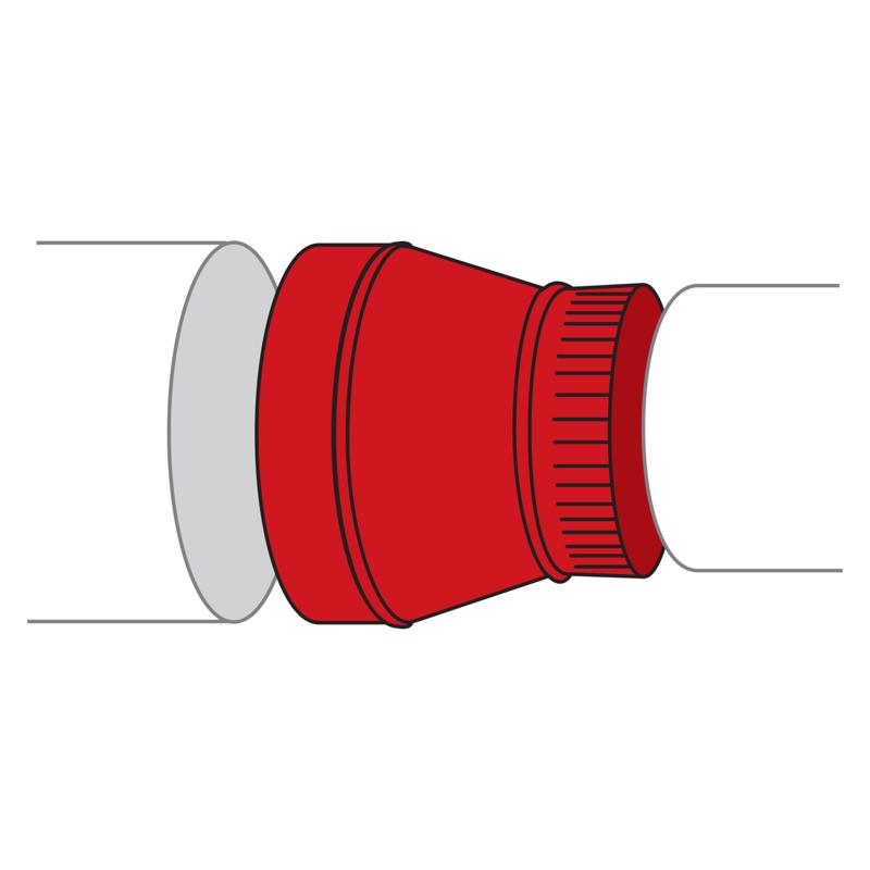 Imperial 8 in. D X 7 in. D Galvanized Steel Furnace Pipe Reducer