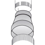 Imperial 10 in. D X 8 in. D Galvanized Steel Furnace Reducer and Increaser