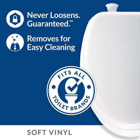 Mayfair by Bemis Eden Round Bone Soft Toilet Seat