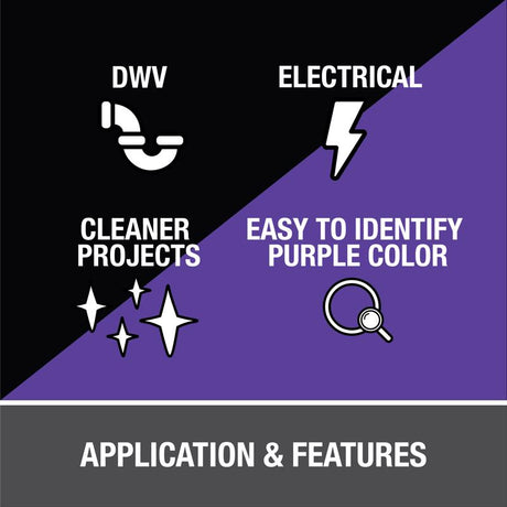 Oatey Handy Pack Clear/Purple Primer and Cement For PVC 8 oz