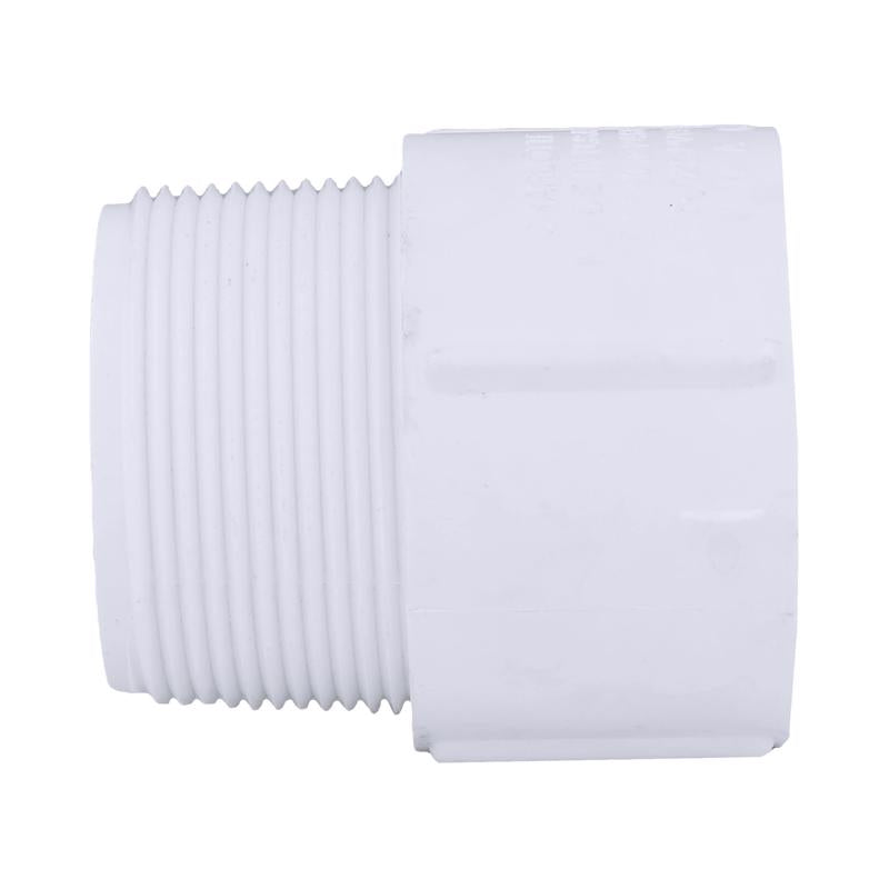 Charlotte Pipe Schedule 40 2-1/2 in. MPT X 2-1/2 in. D Slip PVC Adapter 1 pk