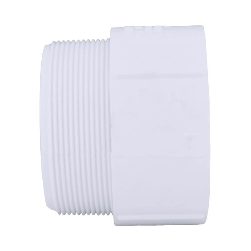 Charlotte Pipe Schedule 40 4 in. MPT X 4 in. D Slip PVC 4 in. Adapter 1 pk