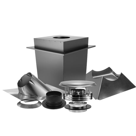 DuraVent DuraPlus 6 in. D X 17 in. L Galvanized Steel Vertical Installation Kit
