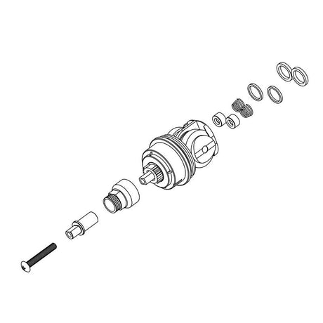 Ace Hot and Cold Faucet Cartridge For Delta, Pack of 2