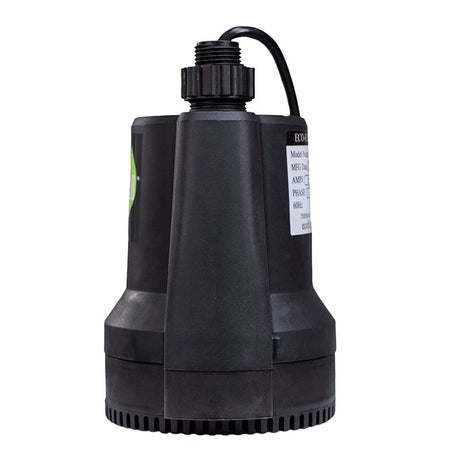 Eco-Flo SUP54 Submersible Utility Pump, 115 V, 1/6 hp, 20 ft Max Head, 1680 gph, Thermoplastic