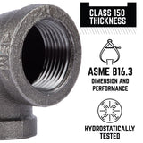 STZ Industries 1 in. FIP each X 1 in. D FIP Black Malleable Iron 90 Degree Elbow, Pack of 5