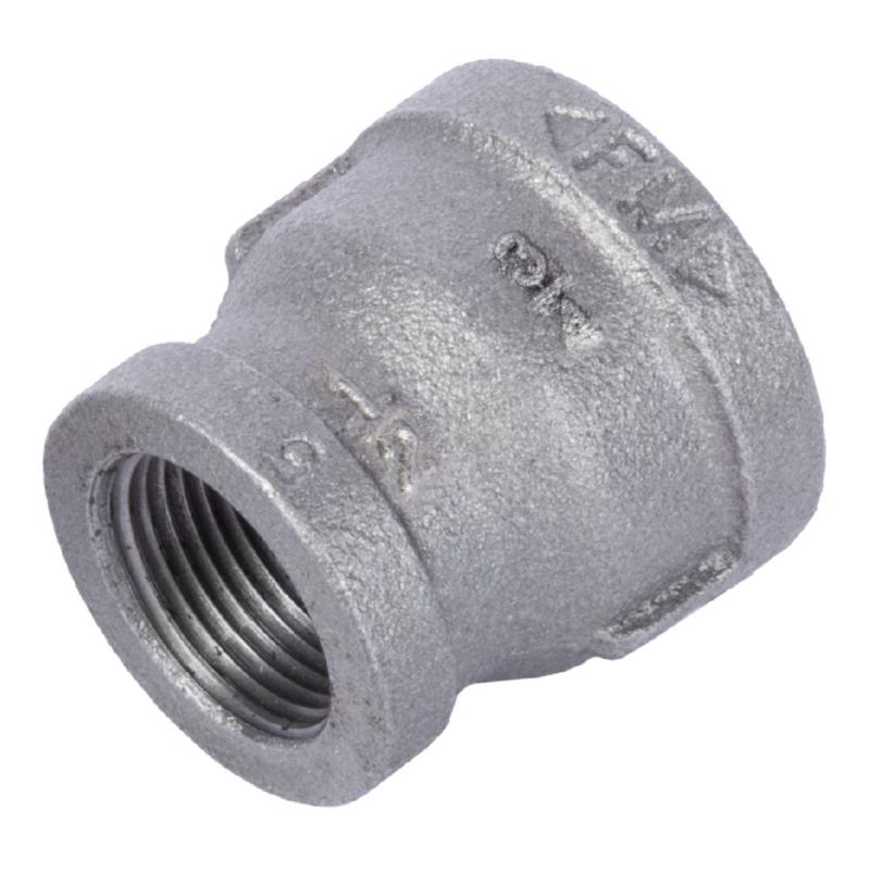 STZ Industries 3/4 in. FIP each X 1/2 in. D FIP Black Malleable Iron Coupling, Pack of 5