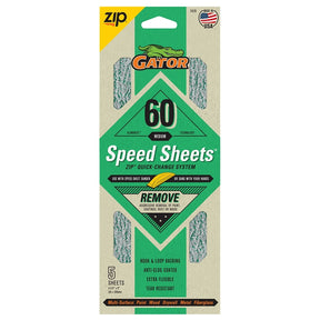 Gator 7470 Hook and Loop Sandpaper, 9 in L, 3-2/3 in W, 60 Grit, Aluminum Oxide Abrasive, Latex Paper Backing