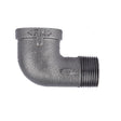 STZ Industries 1/2 in. FIP each X 1/2 in. D MIP Black Malleable Iron 90 Degree Street Elbow, Pack of 5