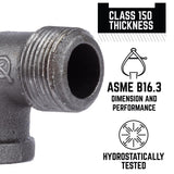 STZ Industries 1/2 in. FIP each X 1/2 in. D MIP Black Malleable Iron 90 Degree Street Elbow, Pack of 5