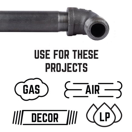 STZ Industries 1/2 in. FIP each X 1/2 in. D MIP Black Malleable Iron 90 Degree Street Elbow, Pack of 5