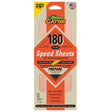Gator 7476 Hook and Loop Sandpaper, 9 in L, 3-2/3 in W, 180 Grit, Aluminum Oxide Abrasive, Latex Paper Backing