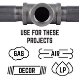 STZ Industries 1 in. FIP each X 1 in. D FIP 1 in. D FIP Black Malleable Iron Tee, Pack of 5