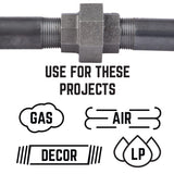 STZ Industries 1 in. FIP each X 1 in. D FIP Black Malleable Iron Union, Pack of 5