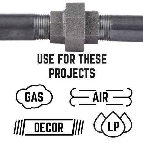 STZ Industries 1 in. FIP each X 1 in. D FIP Black Malleable Iron Union, Pack of 5