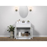 Zenna Home Single White Vanity Combo 30 in. W X 18 in. D X 35 in. H