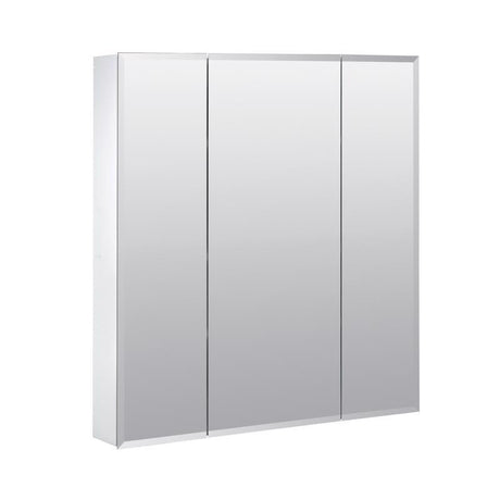 Zenith M24 Medicine Cabinet, 24 in OAW, 4-1/2 in OAD, 26-1/4 in OAH, Wood, White, 3-Shelf