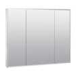 Zenith M36 Medicine Cabinet, 35-7/8 in OAW, 4-1/2 in OAD, 29-7/8 in OAH, Wood, Clear, 3-Shelf, 3-Door