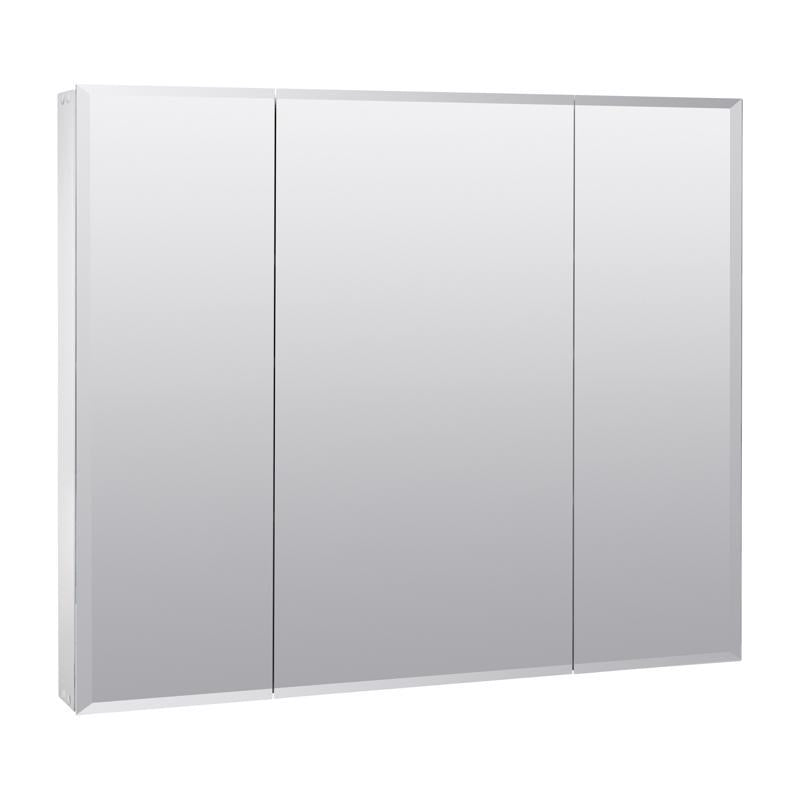 Zenith M36 Medicine Cabinet, 35-7/8 in OAW, 4-1/2 in OAD, 29-7/8 in OAH, Wood, Clear, 3-Shelf, 3-Door