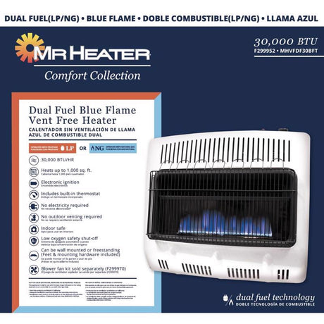 Mr. Heater Comfort Collection 700 sq ft 30000 BTU Natural Gas/Propane Wall Heater