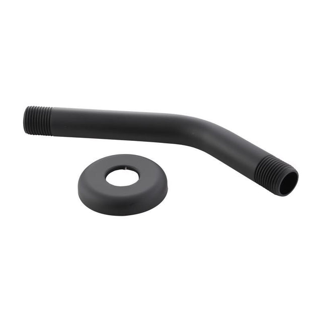 Danco Matte Black Stainless Steel 8 in. Shower Arm and Flange