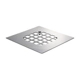 Danco 4-1/4 in. Chrome Square Stainless Steel Drain Cover