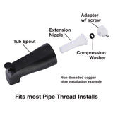 Danco Matte Black Deck Mount Tub Faucet