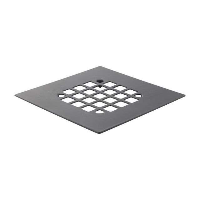 Danco 4-1/4 in. Matte Black Square Stainless Steel Drain Cover