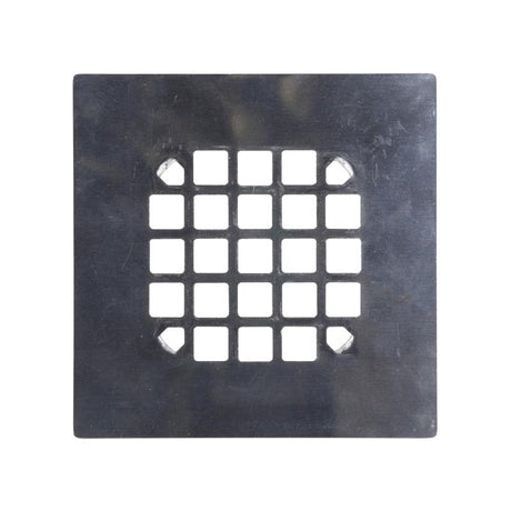 Danco 4-1/4 in. Brushed Nickel Square Stainless Steel Drain Cover