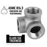 STZ Industries 1/2 in. FIP each X 1/2 in. D FIP 1/2 in. D FIP Black Malleable Iron Side Out Elbow