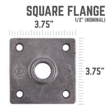STZ Industries Pipe Decor Iron Flange 1/2 in.