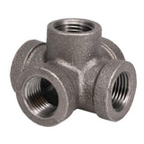 STZ Industries 1/2 in. FIP each X 1/2 in. D FIP 1/2 in. D Female Black Malleable Iron Cross