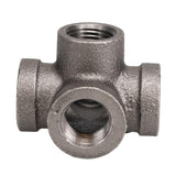 STZ Industries 1/2 in. FIP each X 1/2 in. D FIP 1/2 in. D Female Black Malleable Iron Cross