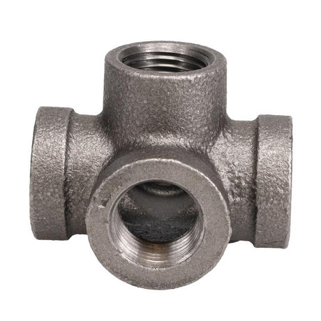 STZ Industries 1/2 in. FIP each X 1/2 in. D FIP 1/2 in. D Female Black Malleable Iron Cross