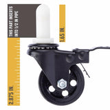 STZ Industries 2 in. D Swivel Polyurethane Caster 75 lb 2 pk