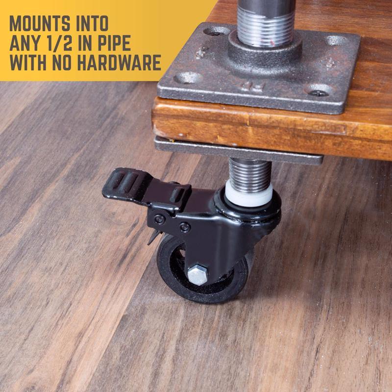 STZ Industries 2 in. D Swivel Polyurethane Caster 75 lb 2 pk