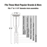 Danco 1.4 in. Chrome Plastic Replacement Pop Up Stopper