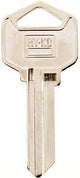 Hy-Ko 11010EZ1 Key Blank, Brass, Nickel, For: LSDA Cabinet, House Locks and Padlocks, EZ1 Key Number, Pack of 10