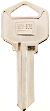 Hy-Ko 11010EZ1 Key Blank, Brass, Nickel, For: LSDA Cabinet, House Locks and Padlocks, EZ1 Key Number, Pack of 10