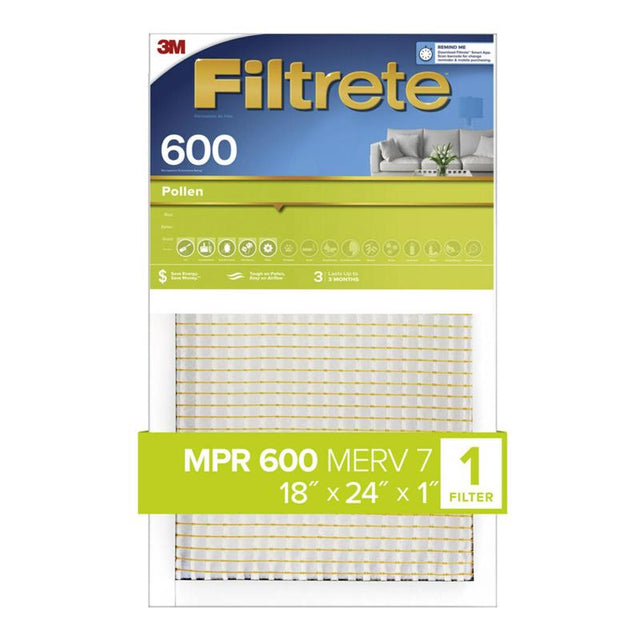 3M Filtrete 18 in. W X 24 in. H X 1 in. 7 MERV Pleated Air Filter 1 pk, Pack of 4