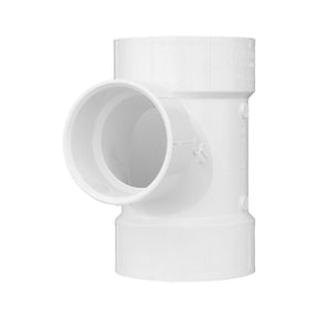 Charlotte Pipe Schedule 30 3 in. Hub X 2 in. D Hub PVC Sanitary Tee 1 pk